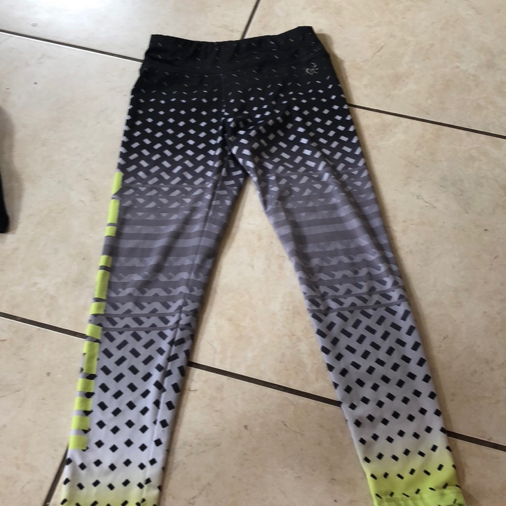 Yellow black and gray justice leggings!